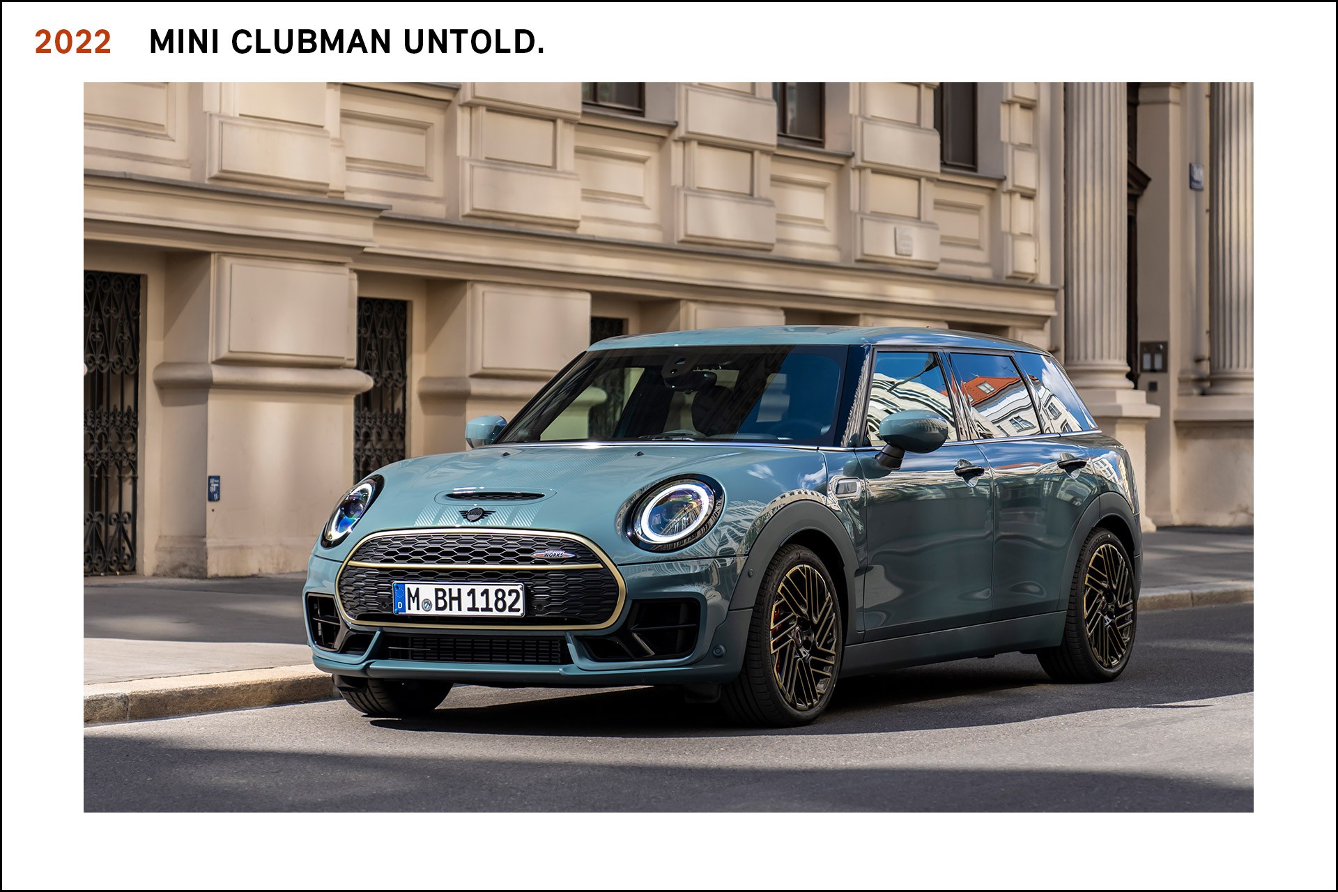 MINI Clubman Untold Edition, de  2022 na cor verde cinzento.
